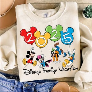 2025 Mouse And Friends Svg, Family Vacation SVG, Mouse Balloon Theme, Matching Trip Svg, Fun Travel, Summer Holiday, Cute Cartoon Character