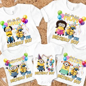 Geburtstagsjunge Gelb Charakter Png Bundle, personalisierte Geburtstagsjunge Png, Geburtstagsparty Png, alles Gute zum Geburtstag Png, sofortiger digitaler Download