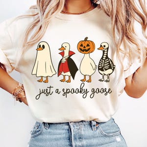 Spooky Goose Halloween PNG, Goose In Costume PNG, Cute Funny Fall Duck Clipart, Trick Or Treat Animal Sublimation