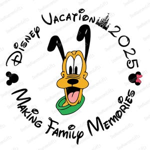 Cute Dog Vacation 2025 Svg, Cartoon Ears Svg, Making Memories Together Svg, Family Vacation Svg, Matching Family Trip Design Png Digital