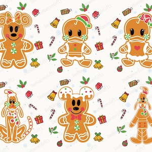 Bundle Mouse And Friends Gingerbread Svg, Christmas 2024 Svg, Christmas Gift, Magic Castle Christmas Svg, Magic Mouse Christmas Svg
