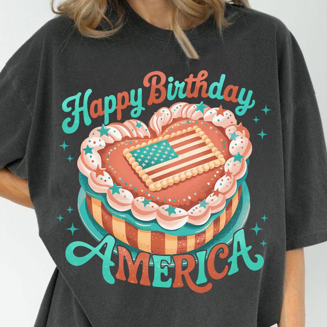 Happy Birthday America PNG, Fourth of July Cake Png, Patriotic Cake Png ...