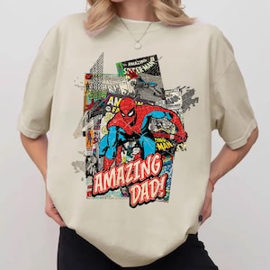 Niesamowity Tata Superbohater PNG, Projekt Koszulki Bohatera Dnia Ojca, Tata Komiksowy PNG, Super Tata Sublimacja, Grafika Bohatera Taty, Sztuka Bohatera Vintage