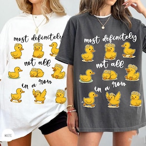 Canard mignon PNG, design original en sublimation caneton, pas tous de suite citation drôle PNG, chemise humour maman vie imprimable