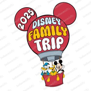 Family Trip 2025 Svg, Hot Air Balloon Svg, Vacation Svg, Matching Family Shirt Svg, Cute Cartoon Svg, Family Travel Svg, Park Trip Svg