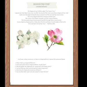 Dogwood Easter Field Study Printable | Christian Nature Study (Digital Download)