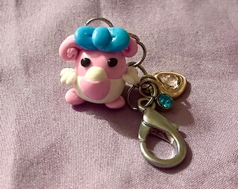 Portachiavi Blissey Pokemon fatto a mano