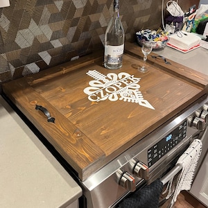 Couvercle supérieur de cuisinière personnalisé / Couvercle supérieur de four / Planche à nouilles / Couvercle de cuisinière / Couvercle en bois pour cuisinière à gaz