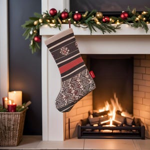 Stocking, Christmas Stocking, Holiday Stocking, Christmas Tree, Bohemian  Stocking, Traditional Stocking, Ornaments Stocking