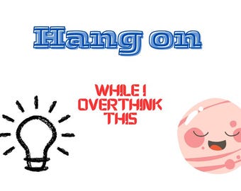 Hang On While I Overthink This Sticker – Funny Mental Health Sticker, Overthinking Decal, Waterproof Vinyl Sticker for Laptop, Water Bottle