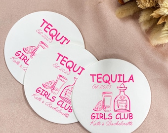 Customizable Drink Coasters: Girls Club, Bachelorette Party Favors