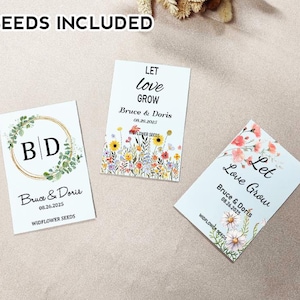 Wildflower Seed Packet, Wedding Favors with Seed Included, Personalized Seed Packets, Wedding Seed Favors in Bulk, Favor for Bridal Shower