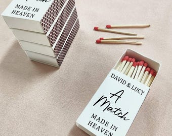 Personalized Wedding Matchboxes: Custom Table Decor Favors