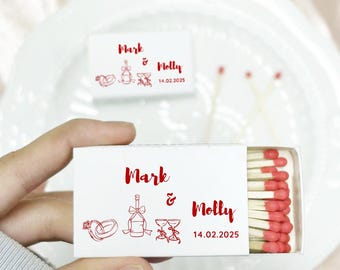 Custom Wedding Matchboxes: Personalized Party Favors, Bridal Shower Gift