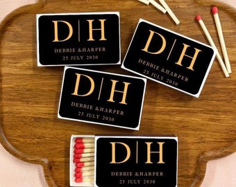 Wedding Favor Matches, Reception Favors, Party BULK Matches,Bridal Shower Engagement Party Favors,Personalized Wedding Matchbox Favors