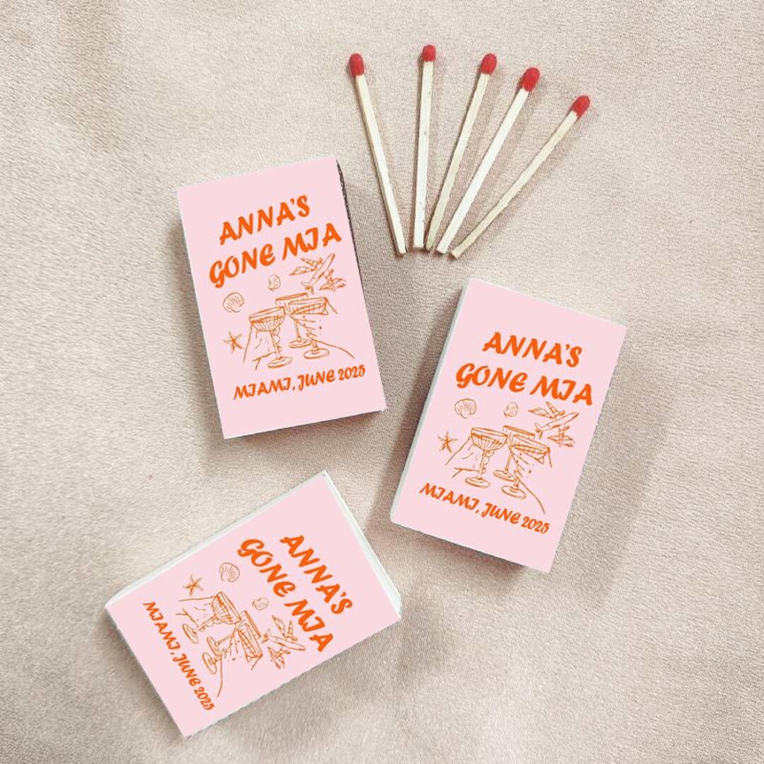 Personalized Full Color Matchbox Favors: Custom Promotional Branding - Etsy