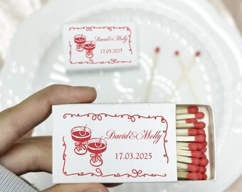 Custom Wedding Matches,Custom Matchboxes,Personalized Match Boxes For Couples, Wedding Favors,Bride Shower Gifts,Party Favors
