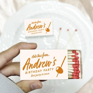 Birthday Custom Matchboxes,Set Of 50,Party Favor,House Warming,Birthday Party Favors,Birthday Matches,Personalized Favors
