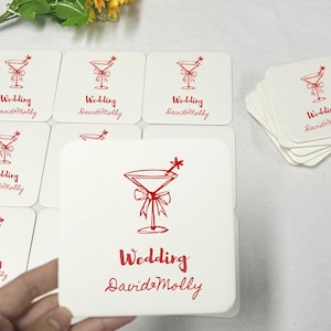 Personalized Wedding Coasters: Custom Name Bar Coasters