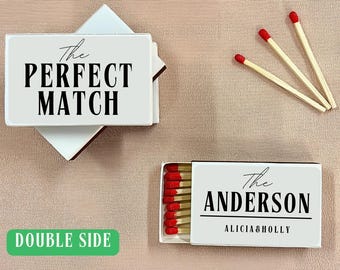 The Perfect Match Wedding Favors, Custom Matchboxes, Party Affordable Favor,Country Club , Bridal Shower,Club Aesthetic Wedding Matches
