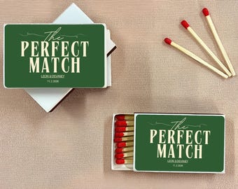 Custom Wedding Matchboxes, The Perfect Match Wedding Favor, Party BULK Matches, Personalized Favors, Bridal Shower Favor Bachelorette Decor