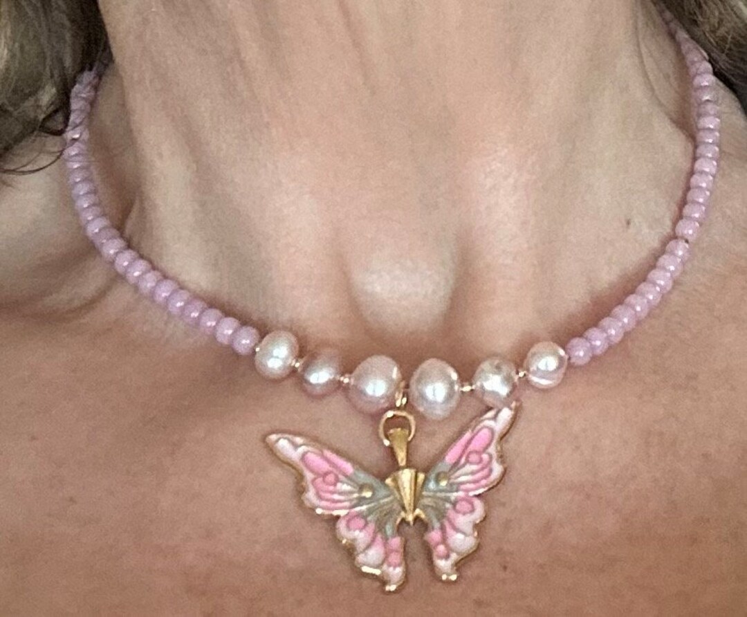 Large Gemstone Butterfly Jaw Clip - Lavender main image 0