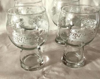 Vasos vintage de Pepsi Cola (juego de 4) - Cristalería retro para refrescos