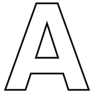 Plantilla imprimible grande (10 pulgadas) del alfabeto en mayúsculas y los números del 0 al 9 / Tablero escolar para la enseñanza en el aula / Letras grandes en bloque / PDF