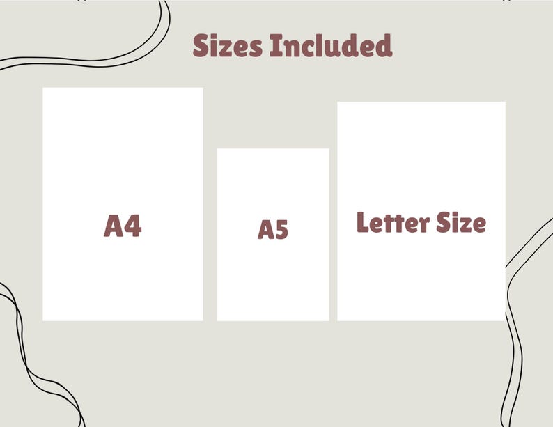 Printable Grid Paper | Graph Paper | Square Planner Inserts in Page A4 ...