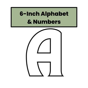 Printable (6-Inch) Block Alphabet and Numbers Templates – Bold ABCs for Classrooms (PDF Download)