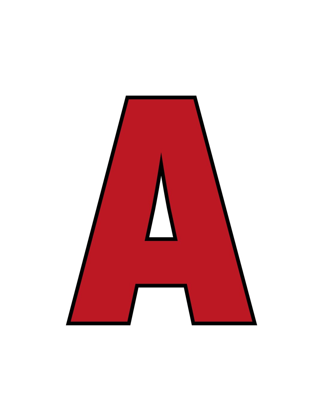 Red Printable Alphabet & Numbers Uppercase (6 Inch)| Lowercase (5 Inch ...