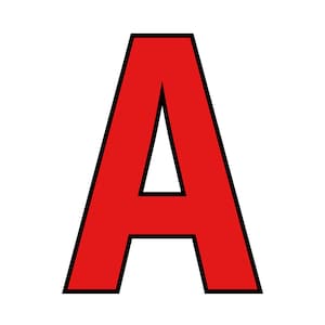 Red Printable Alphabet (A-Z) and numbers| 10 inch| Big Capital ABC| School Board Classroom Teaching| PNG| PDF