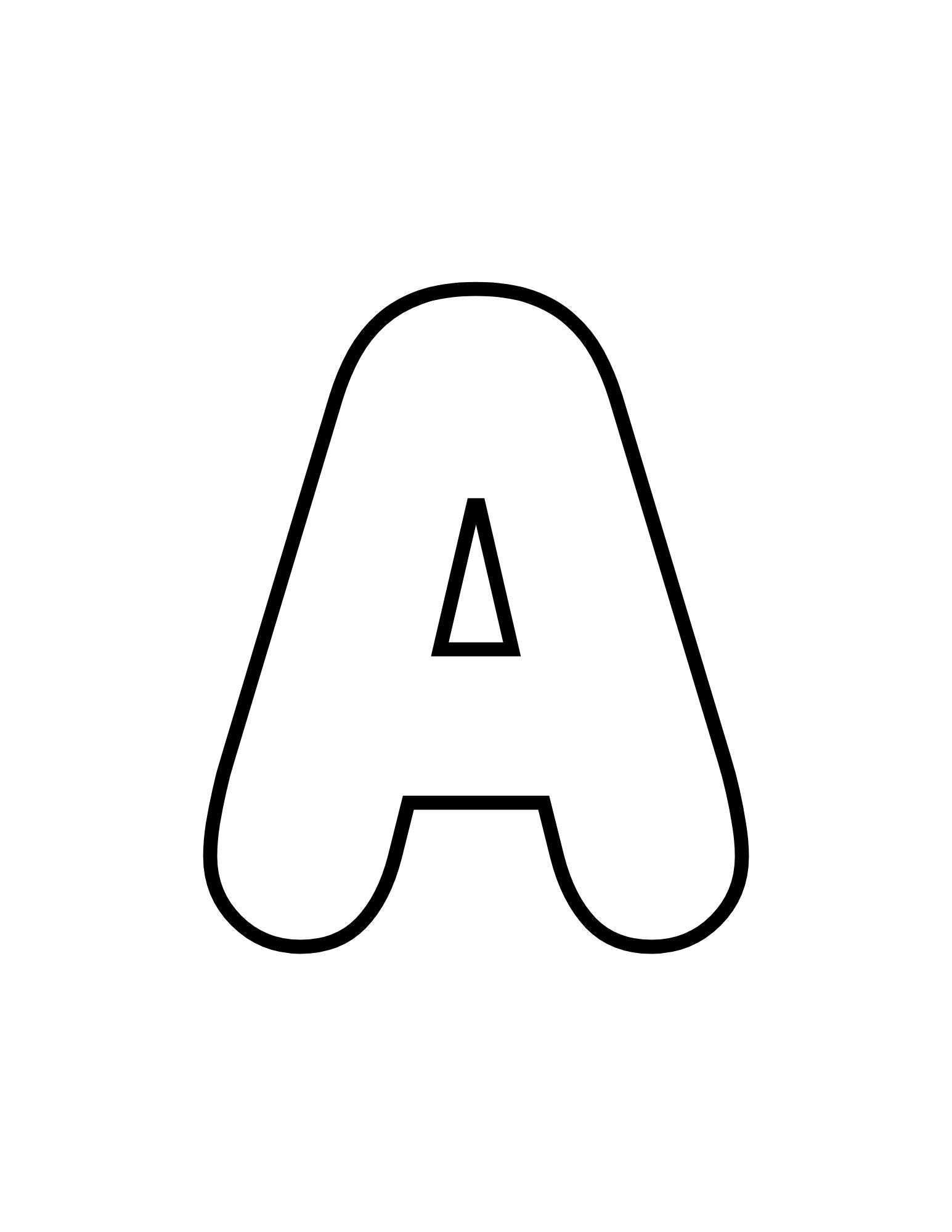 Printable Rounded Alphabet Letters and Numbers 0-9 | Printable Block ...