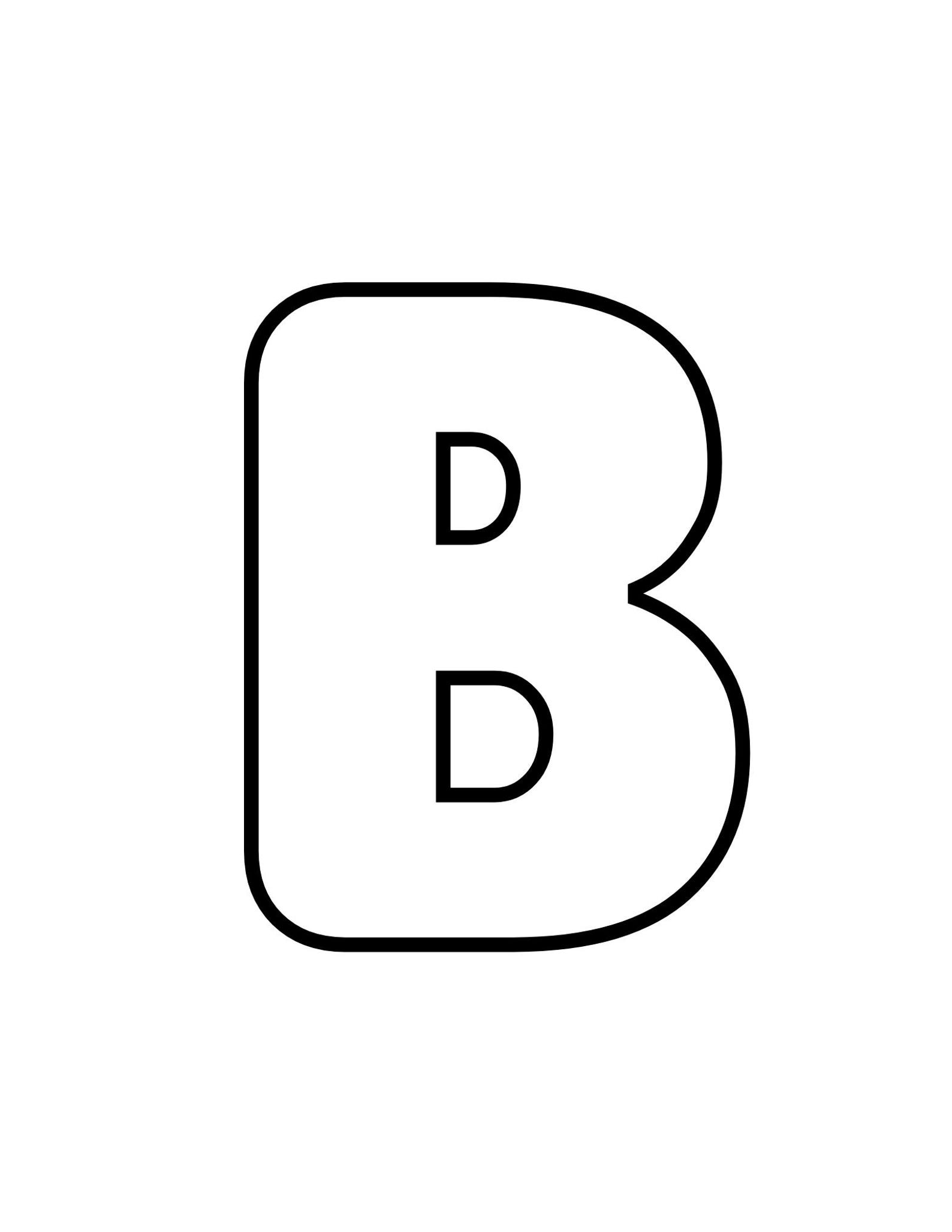 Printable Rounded Alphabet and Numbers (0-9) | Block Letter Templates ...