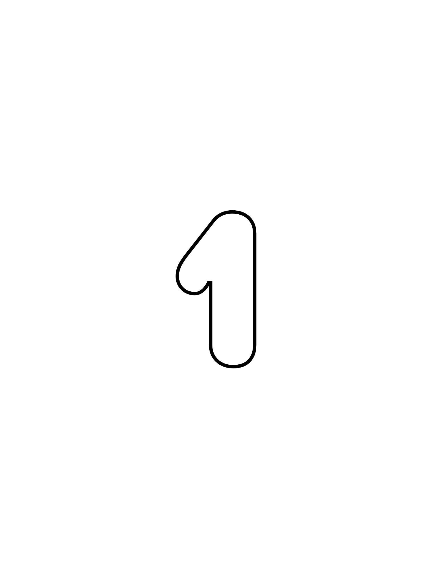 Small Printable Rounded Alphabet and Numbers (0-9) | Printable Block ...