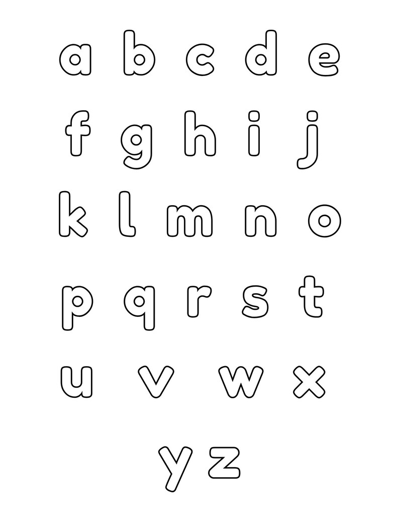 Large Bubble Rounded Alphabet Letters | Rounded Letter| Printable Block ...