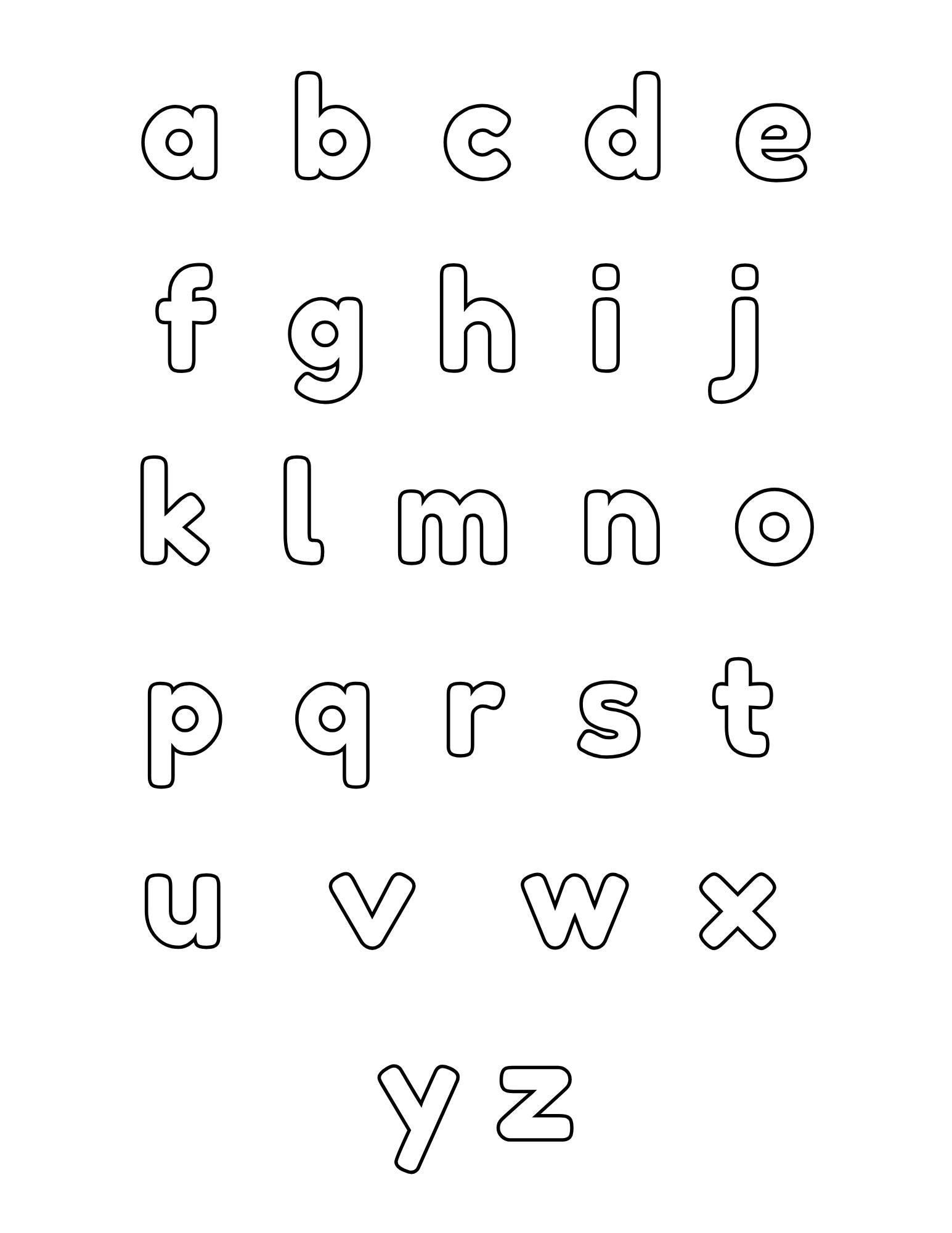 Large Bubble Rounded Alphabet Letters | Rounded Letter| Printable Block ...