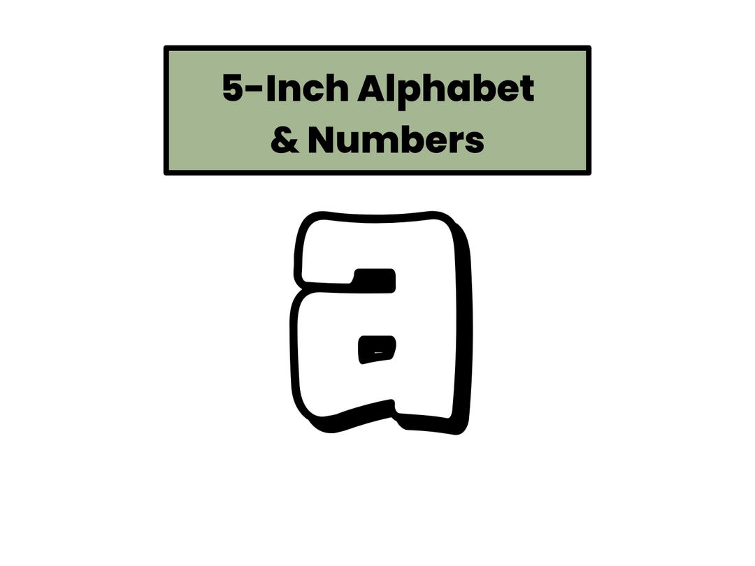 Printable Block Alphabet | 5-inch Lowercase Letters (PDF Instant ...