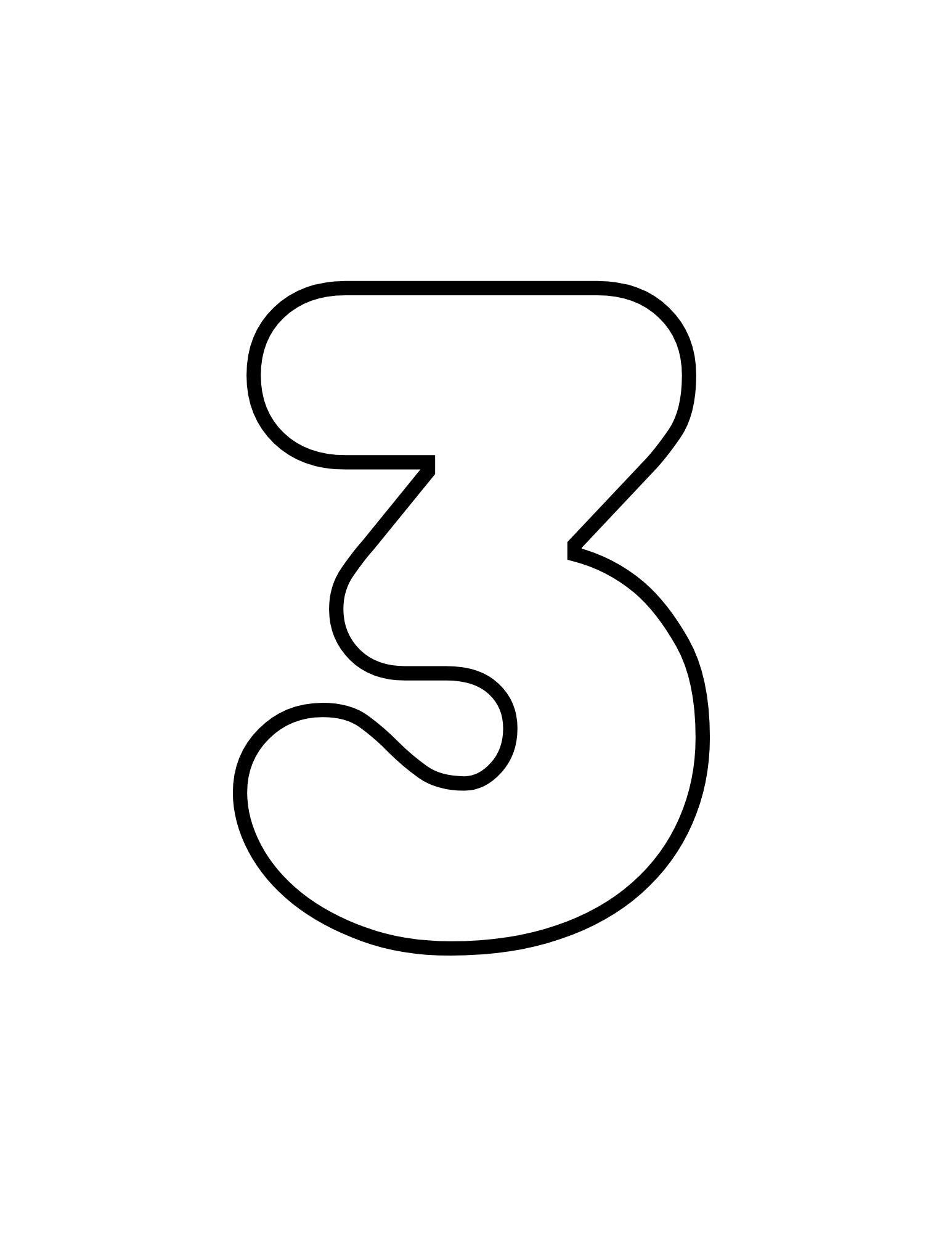 Printable Rounded Alphabet and Numbers (0-9) | Block Letter Templates ...