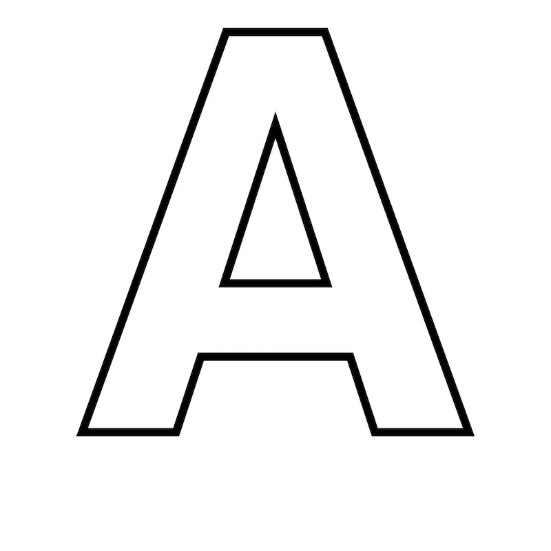 Alphabet Template 9 Inch Etsy