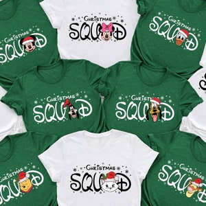 Custom Disney Characters Christmas T-Shirt,2025 Christmas Squad Shirts, Disney Family Christmas Shirts, Mickey&#39;s Very Merry Christmas Party