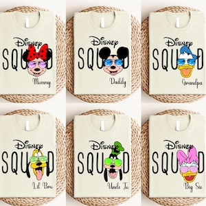 Personalized Disney Squad Shirt, Custom Disney Shirt, 2025 Disney Family Shirt, Disney Trip Shirt, Mickey & Friends Shirt, Disney Kids Shirt