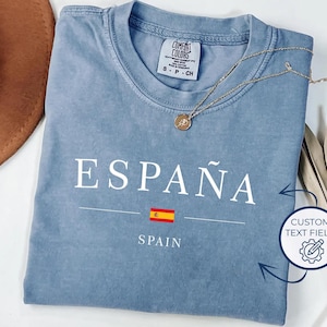 Comfort Colors® Espana Shirt, Spain Shirt, Spain Flag Shirt, Spain Travel Shirt, Spain Lover Gift, Spain VacationTee, Spanish Gift Shirt