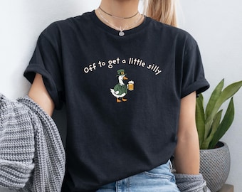 St Patricks Day Goose Baby T-Shirt, Off To Get A Little Silly St Paddys Day Goose Hoodie, Funny Irish St Pattys Day Sweatshirt
