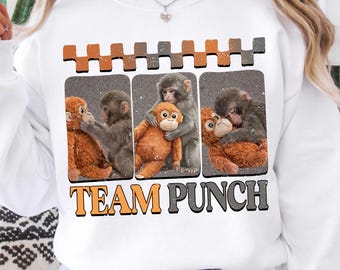 Team Punch Viral Png, Baby Punch Monkey Png, Viral Baby Monkey Inspired, Monkey Meme Digital File, Cute Humor Animal Png, Cozy Graphic Png