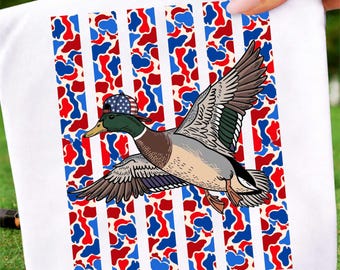 4 juli Mallar Duck png, patriottische eend jacht png, rood wit en blauw camouflage ontwerp, jongens Independence Day png, digitale download