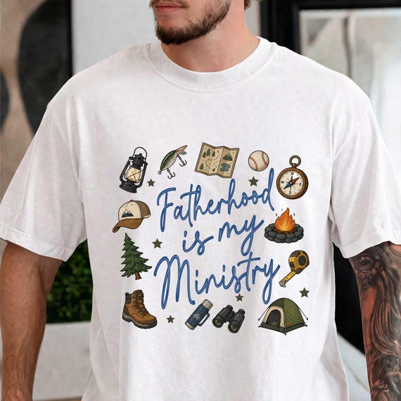 Fatherhood Is My Ministry Png, Outdoor Dad Png, Dada Png, Hunting Dad, Spring Dad Life Png, Cool Dad Png, Father's Day Png, Dad Shirt Design