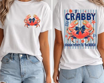 Wenn Crabby Bitte Kehre Zum Strand Png zurück, Retro Gestreifter Sommer Png, Lustiger Sommer Png, Girly Trendiges Design, Frühlingsferien Png, Urlaub Png