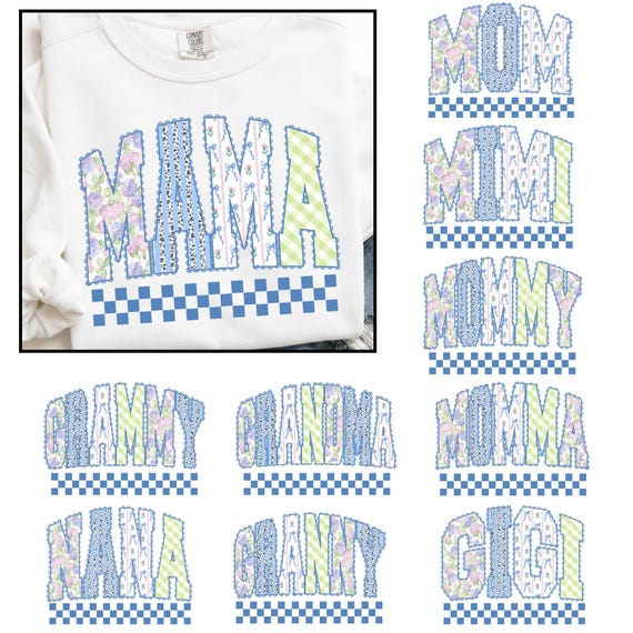 Floral Spring Mama Png Bundle, Grandmillennial Png, Happy Mother's Day Png, Varsity Mom Png, Lace Mom Png, Nana Mimi Gigi Png, Checkerbroad