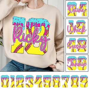 Nombre personalizado: Mamá de softbol (goteo) PNG, Goteo de helado de softbol (goteo) PNG, Mamá de softbol (goteo) PNG, Día del juego de softbol (goteo) PNG, Archivo de mamá de softbol (goteo)